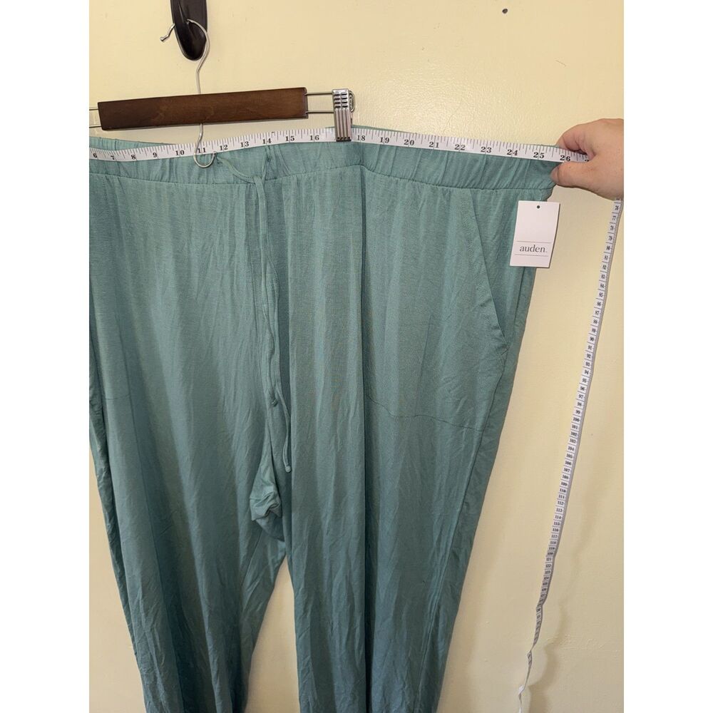 NWT Auden Cloud Knit 2-Piece Pajama Set Sage Green 4X V-Neck Top & Pants - Picture 7 of 16